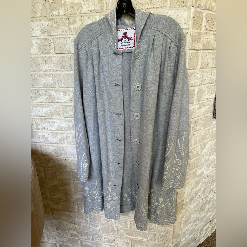 Johnny Was knee length jacket Size large